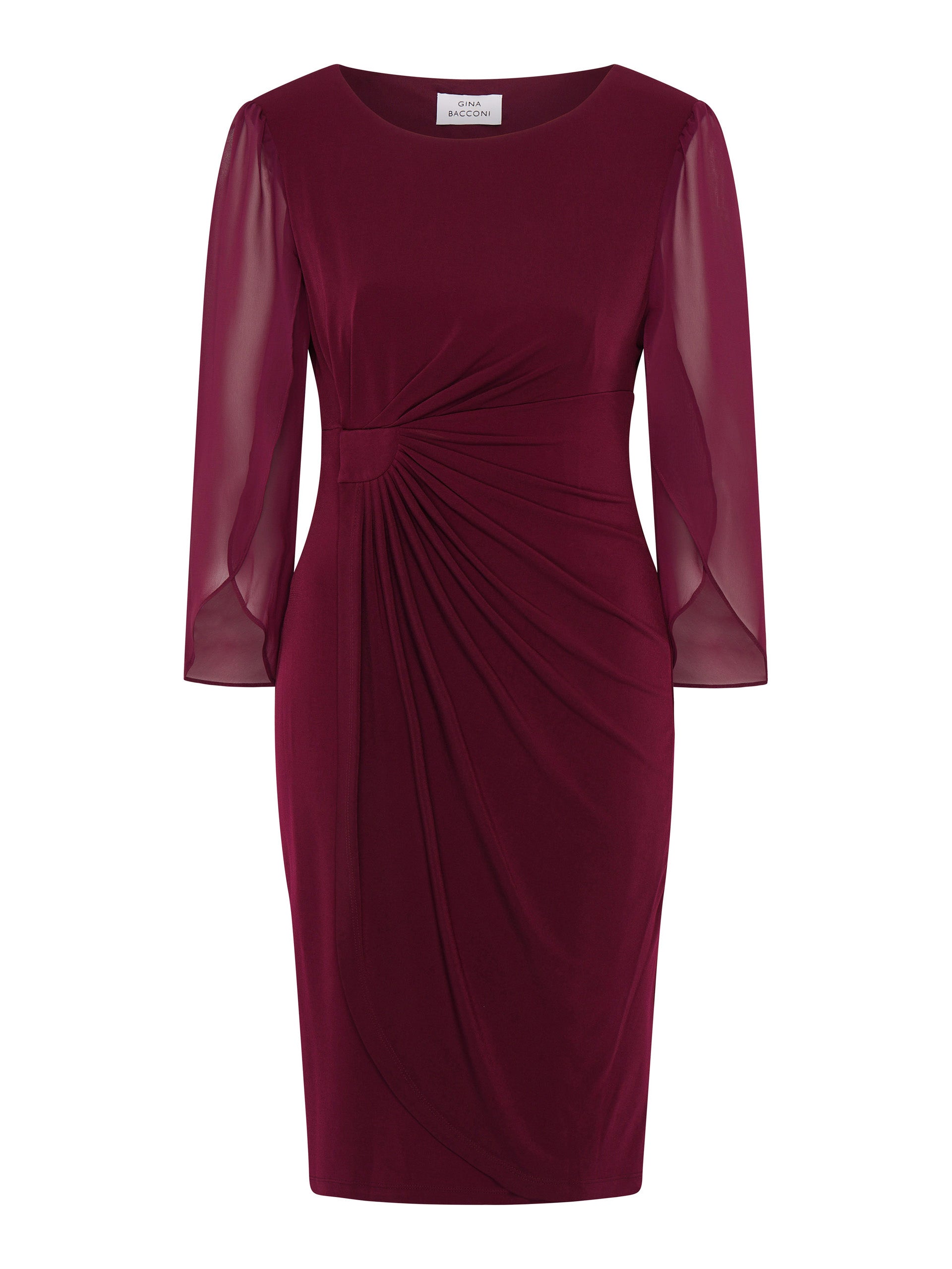  Ryder Jersey And Chiffon Wrap Dress