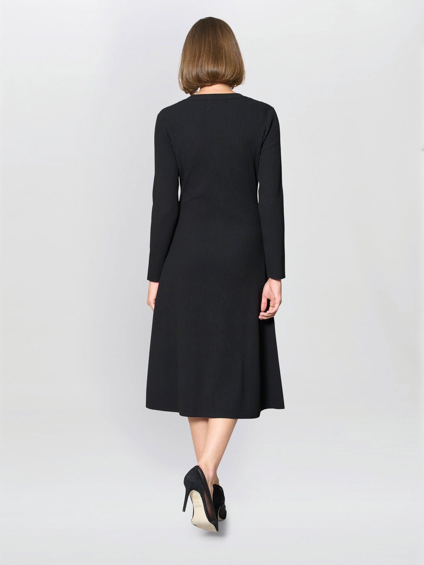  Cher Button Front Knit Midi Dress