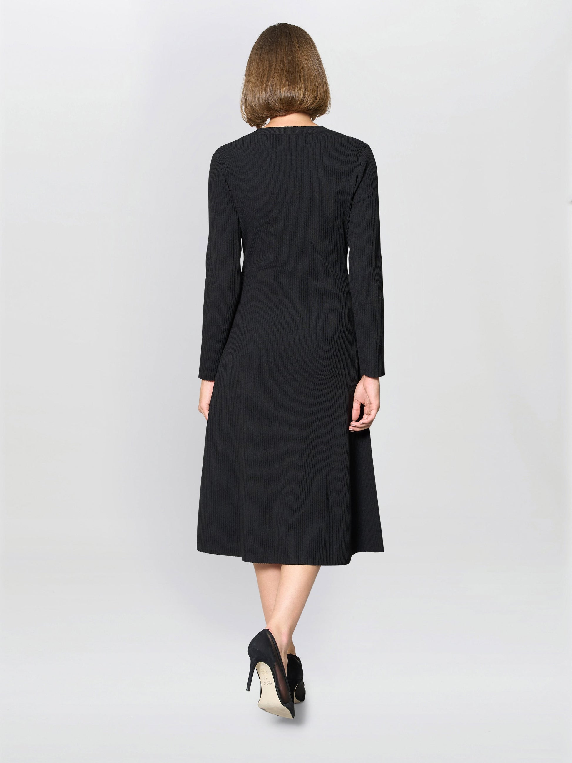  Cher Button Front Knit Midi Dress