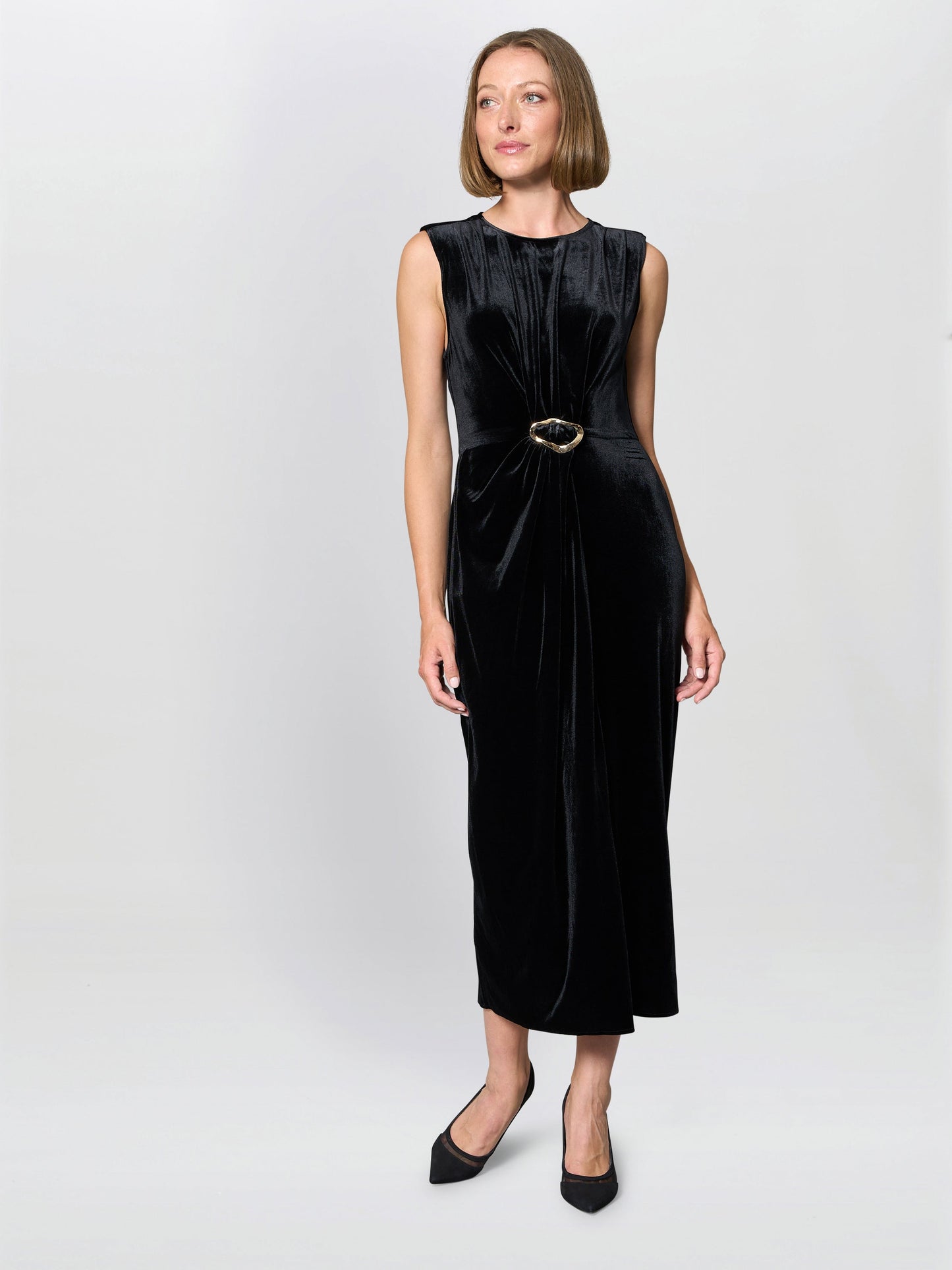  Claudine Velvet Midi Dress