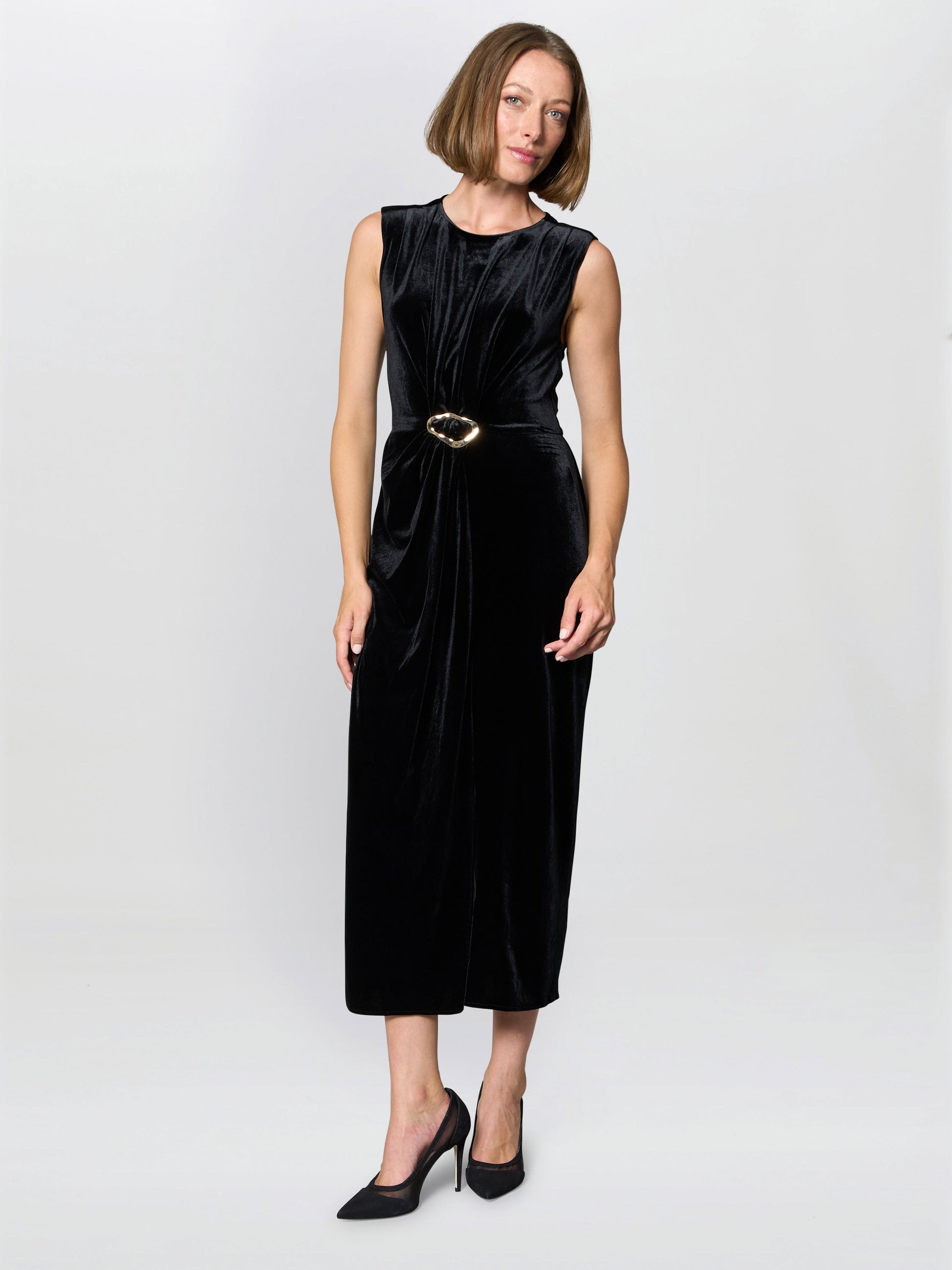  Claudine Velvet Midi Dress