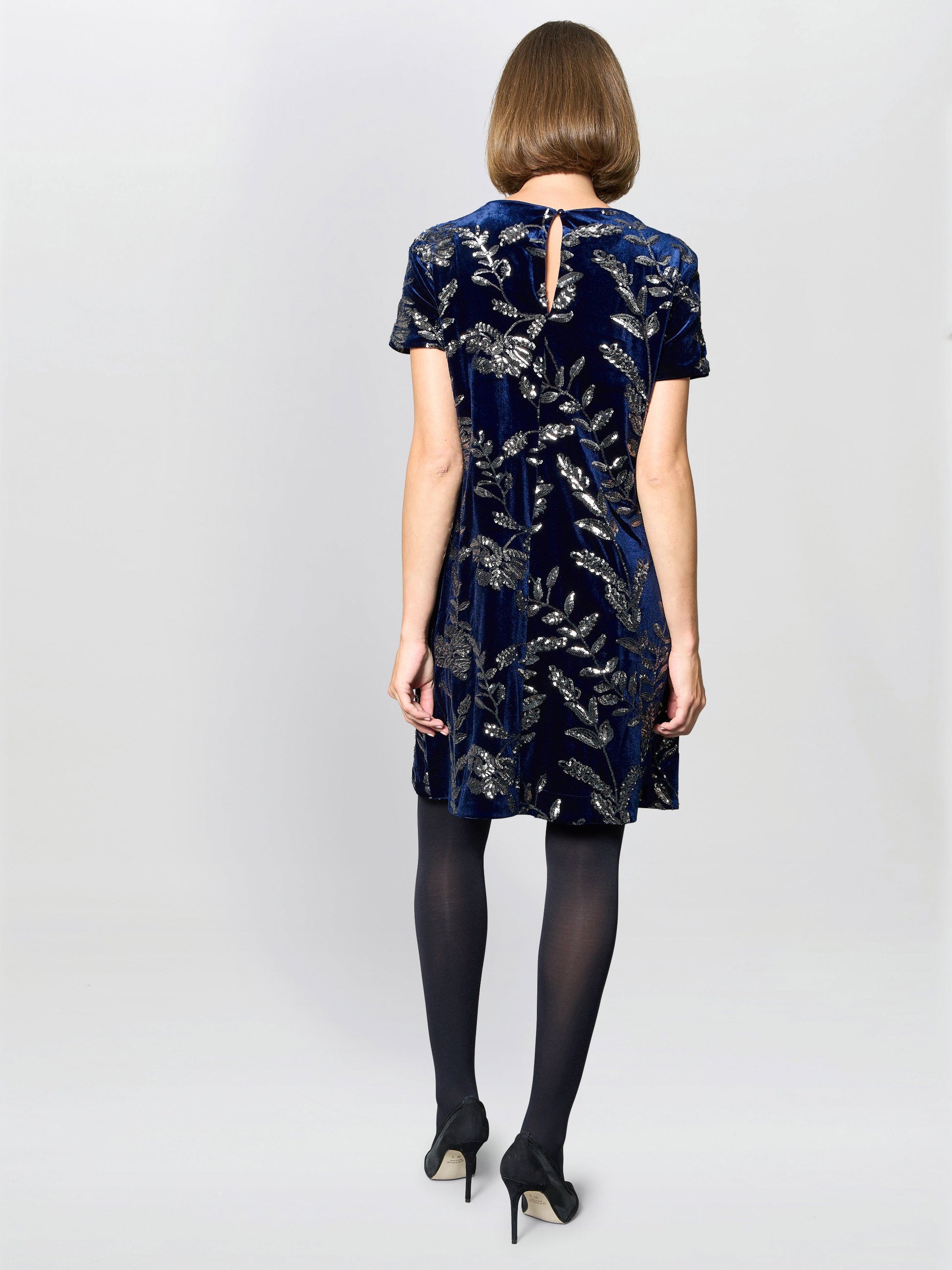  Cleopatra Embroidered Velvet Dress