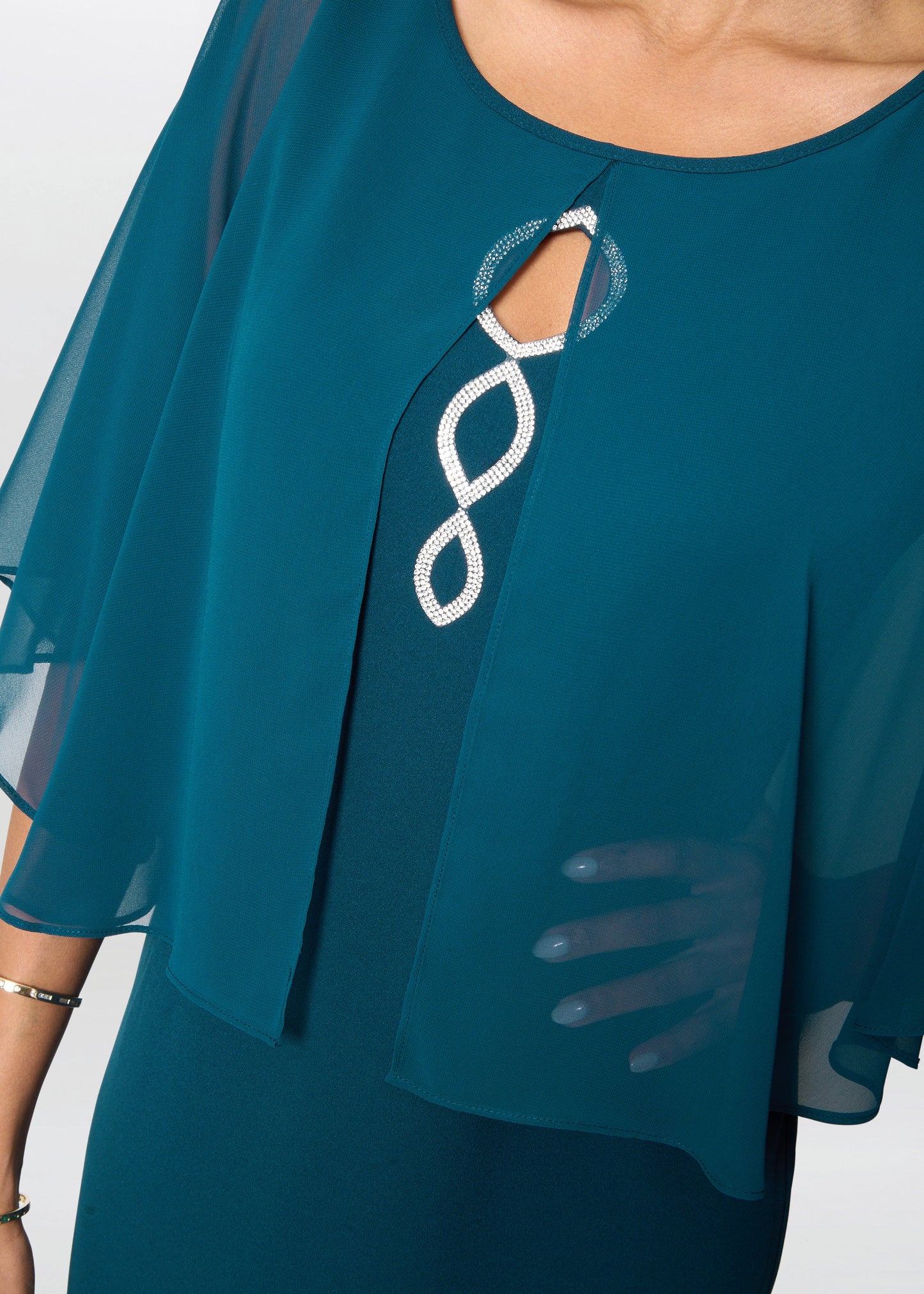  Cherri Dress With Chiffon Overlay