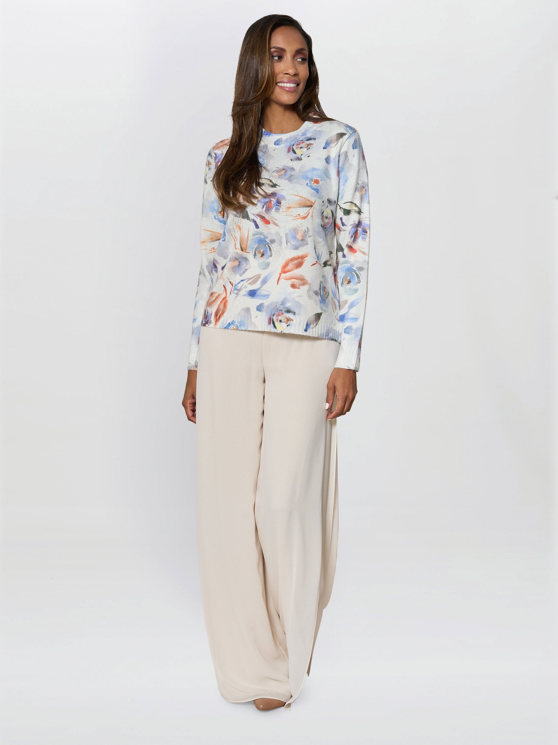  Lina Floral Knitted Jumper