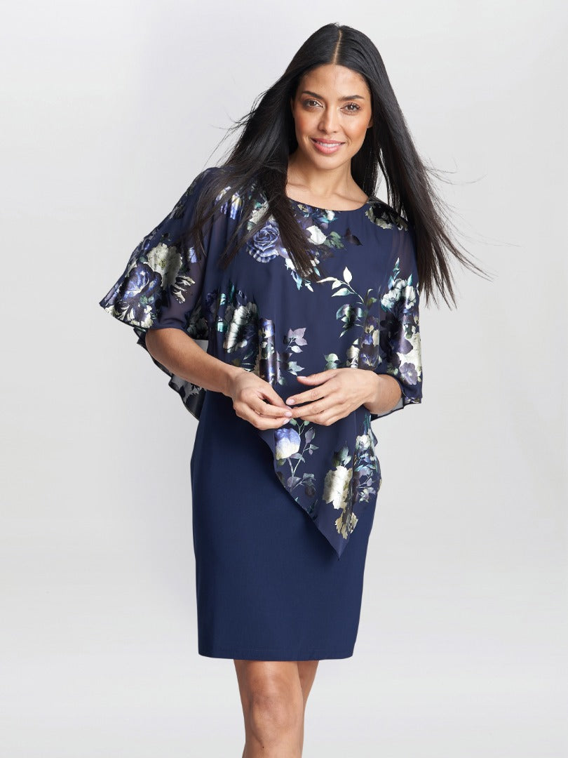  Gaby Floral Printed Asymmetric Dress