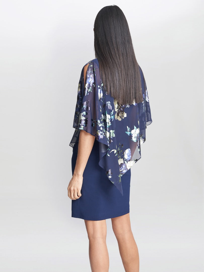  Gaby Floral Printed Asymmetric Dress