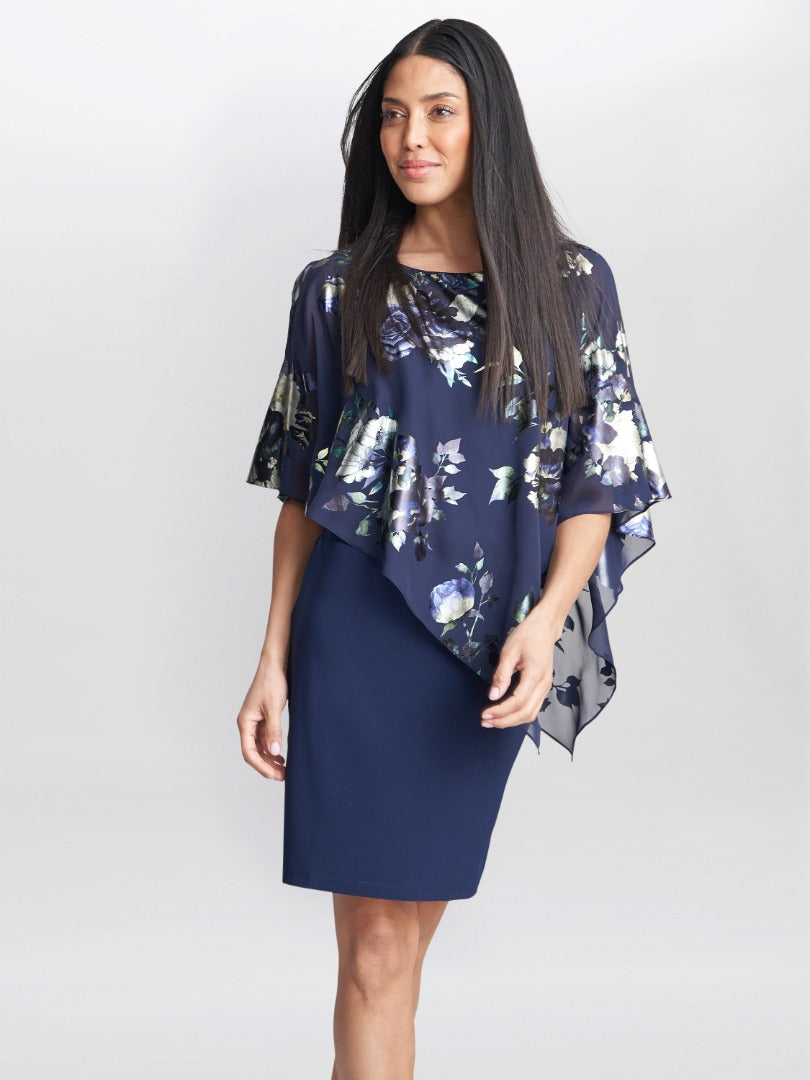  Gaby Floral Printed Asymmetric Dress
