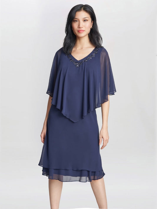  Diana V Neck Embellished Dress