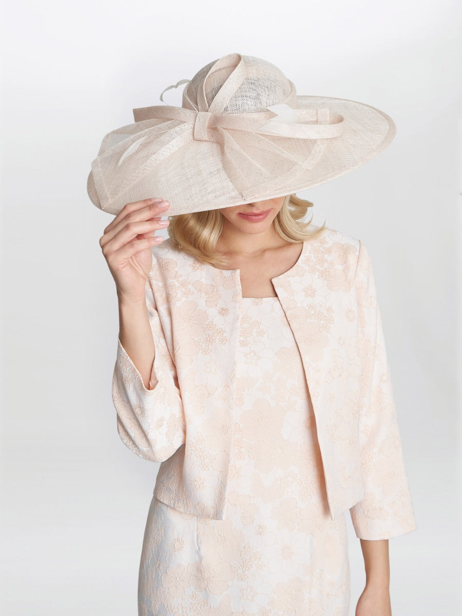  Lily Jacquard Shift Dress And Bolero With Gold Thread