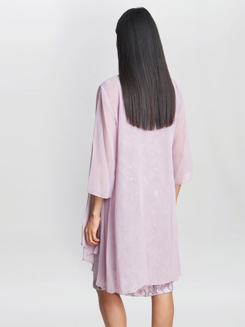  Gladys Embroidered Shift Dress And Jacket