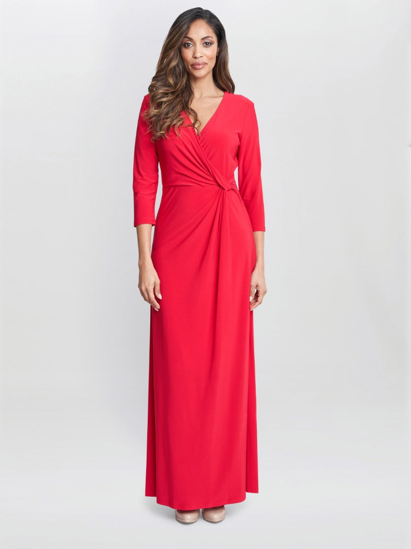  Celine Jersey Wrap Maxi Dress