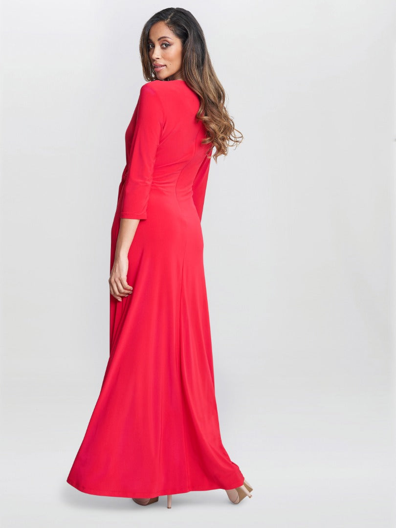  Celine Jersey Wrap Maxi Dress