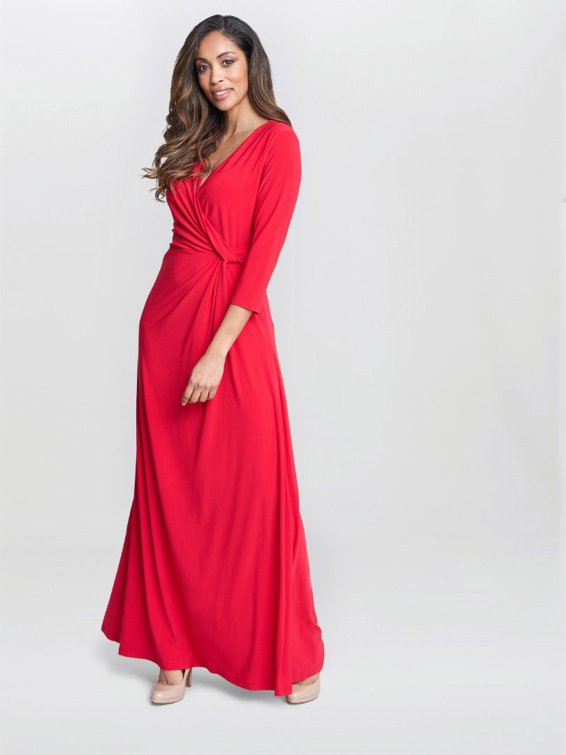  Celine Jersey Wrap Maxi Dress