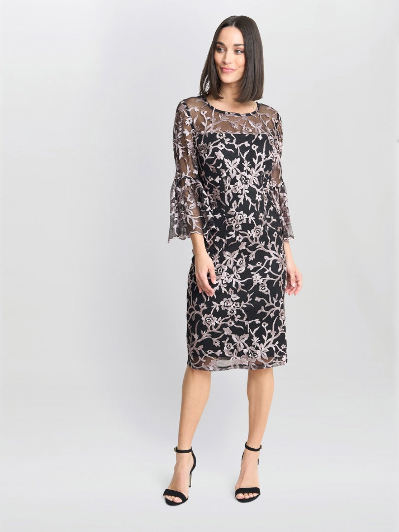  Maxine Embroidered Shift Dress