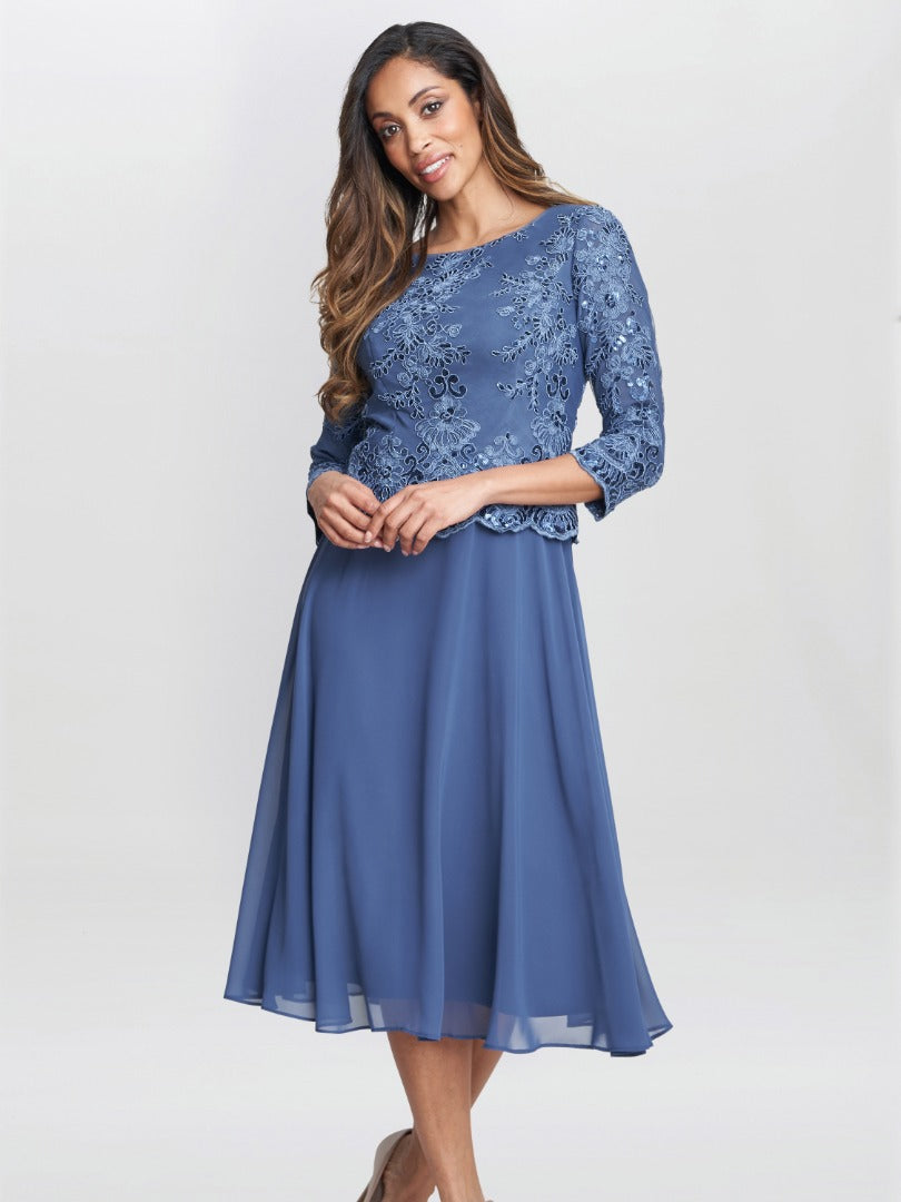 Priscilla Embroidered Midi Dress