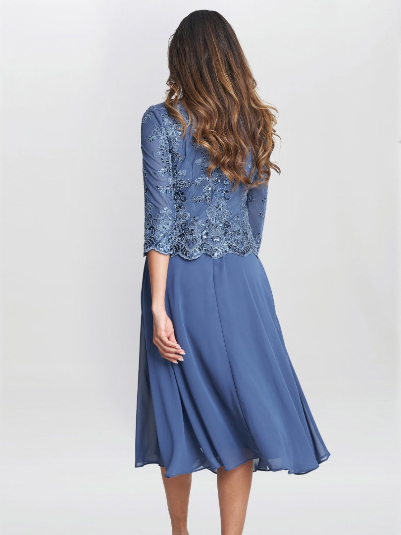  Priscilla Embroidered Midi Dress