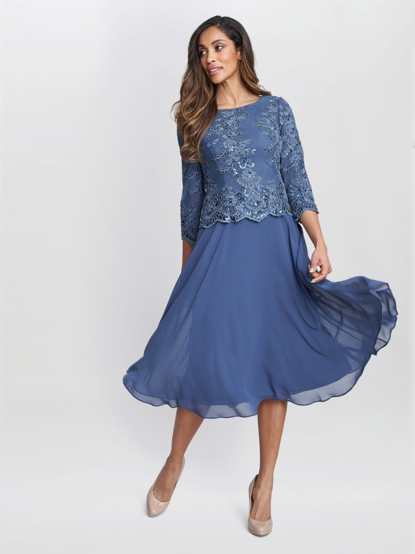  Priscilla Embroidered Midi Dress