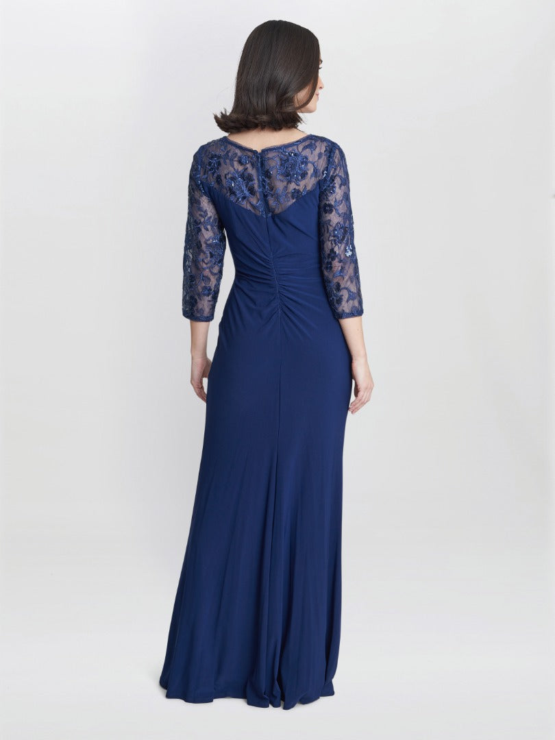 Sonia Maxi Knot Front Sweetheart Dress