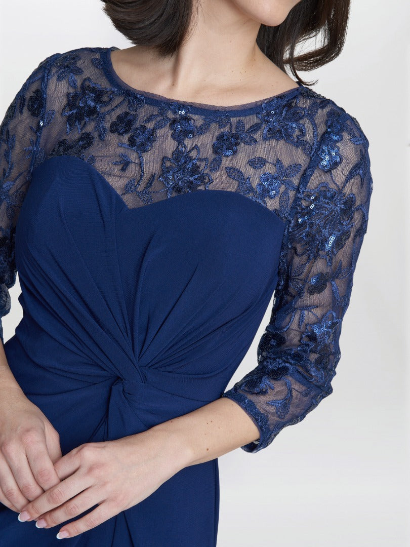  Sonia Maxi Knot Front Sweetheart Dress