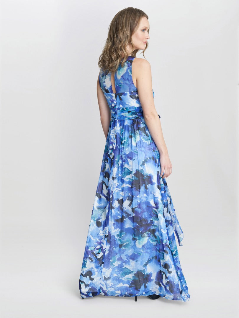  Maria Maxi Printed Sleeveless Dress
