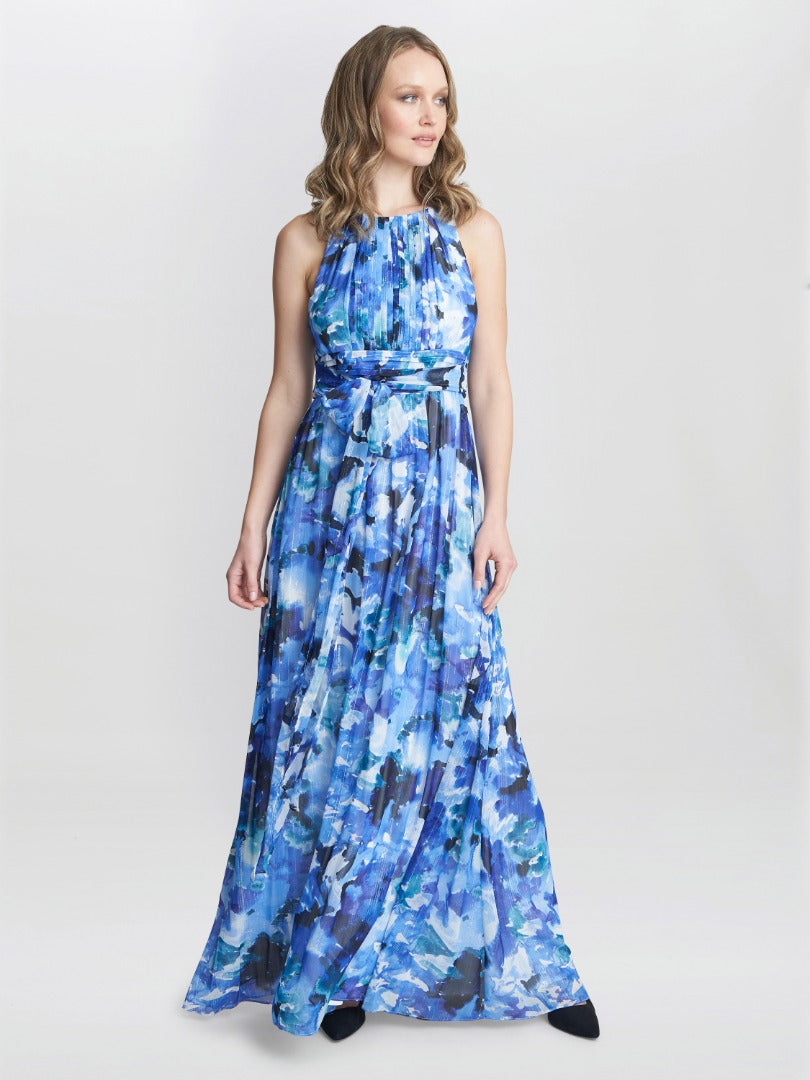  Maria Maxi Printed Sleeveless Dress