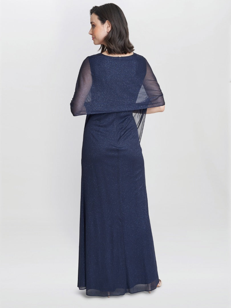  Alicia Maxi Dress With Embellishment And Matching Shawl