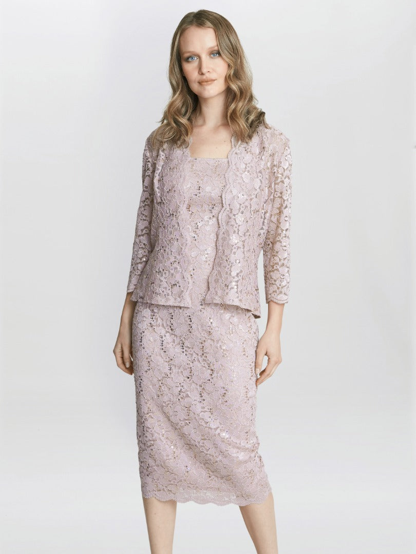  Kayla Lace Midi-Length Jacket And Dress