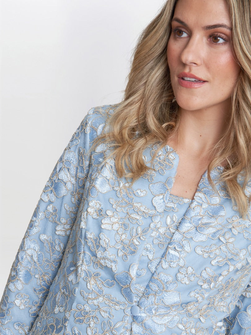  Joyce Midi Dress And Jacket With Embroidered Lace