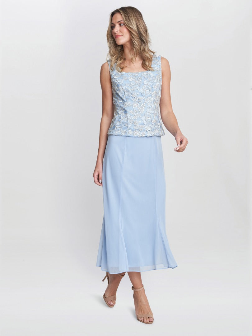  Joyce Midi Dress And Jacket With Embroidered Lace