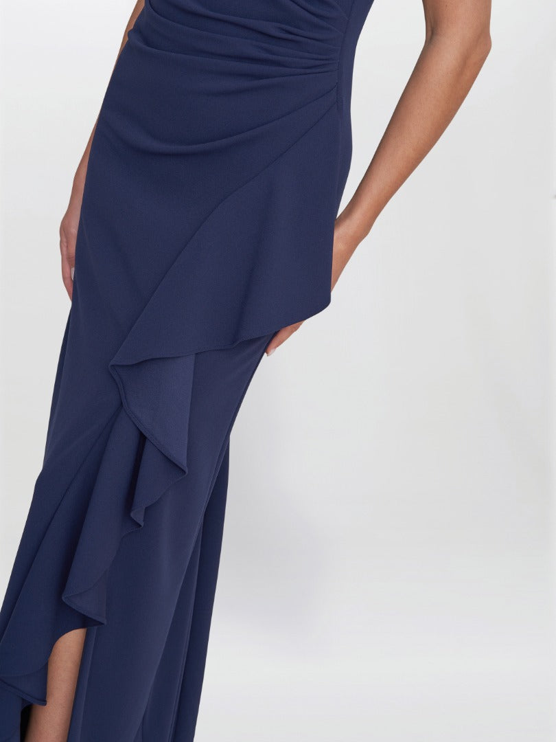  Chelsea Sleeveless Maxi Dress With Ruffle Front
