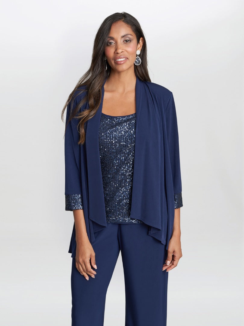  Marigot Sequin Top And Cascade Jersey Jacket Set