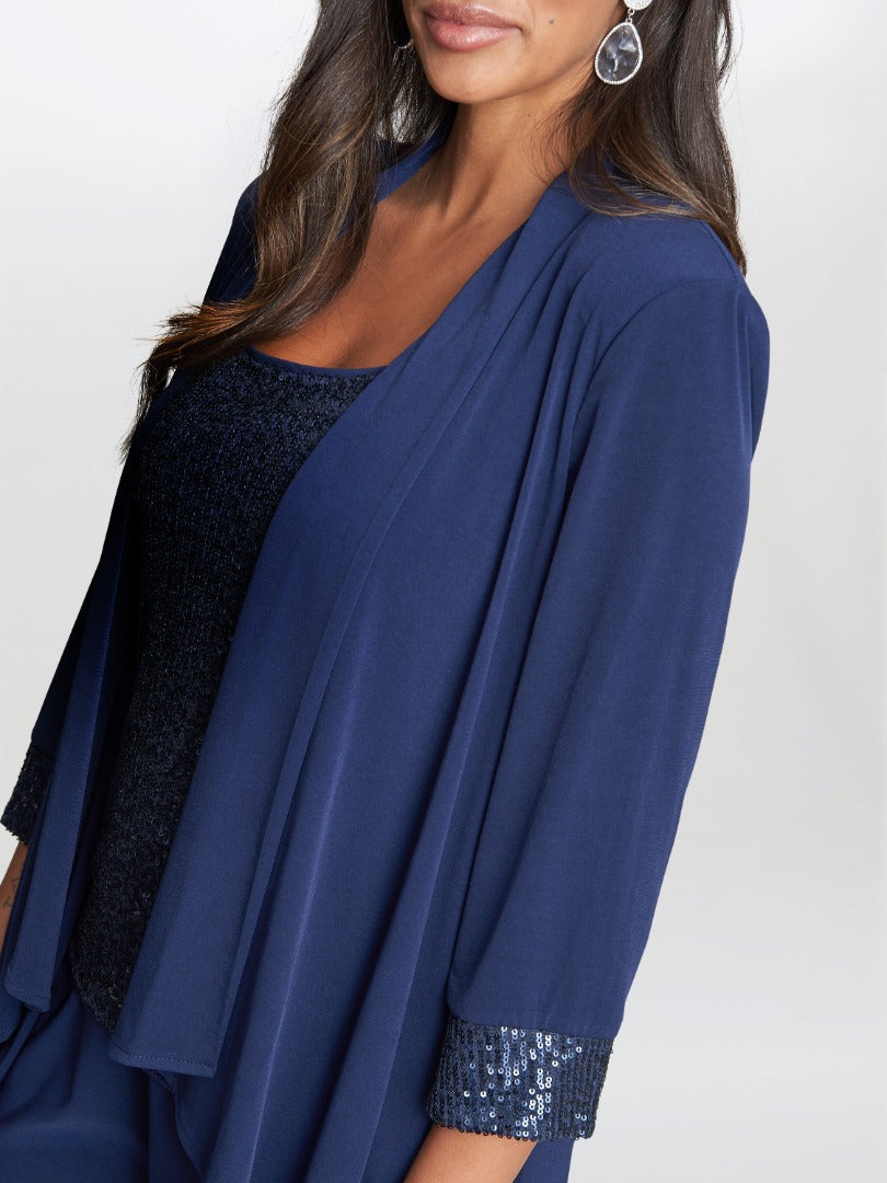  Marigot Sequin Top And Cascade Jersey Jacket Set