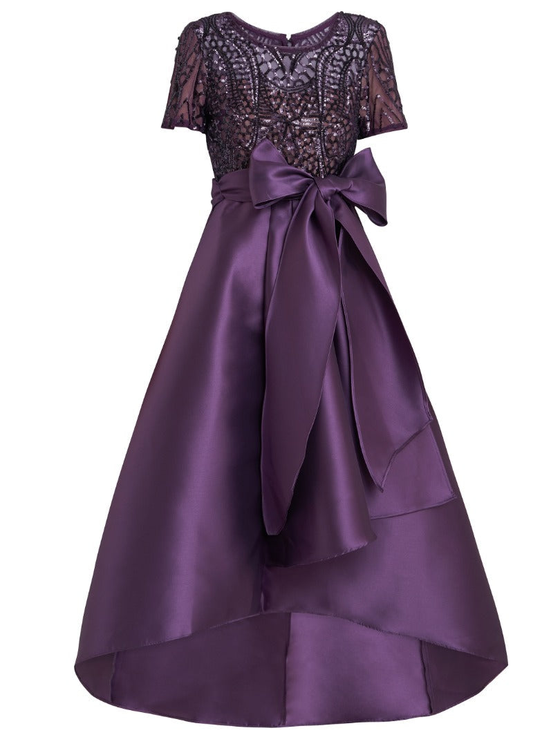 Noemi Embroidered High Low Maxi Dress