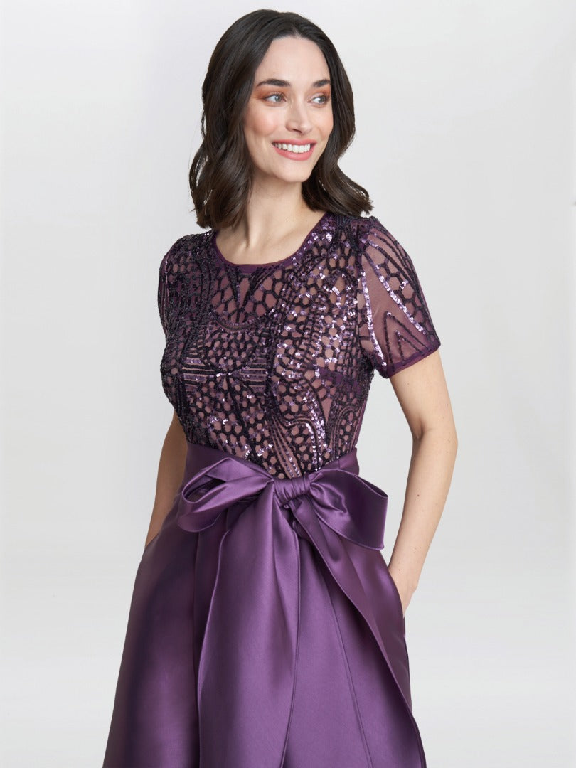  Noemi Embroidered High Low Maxi Dress