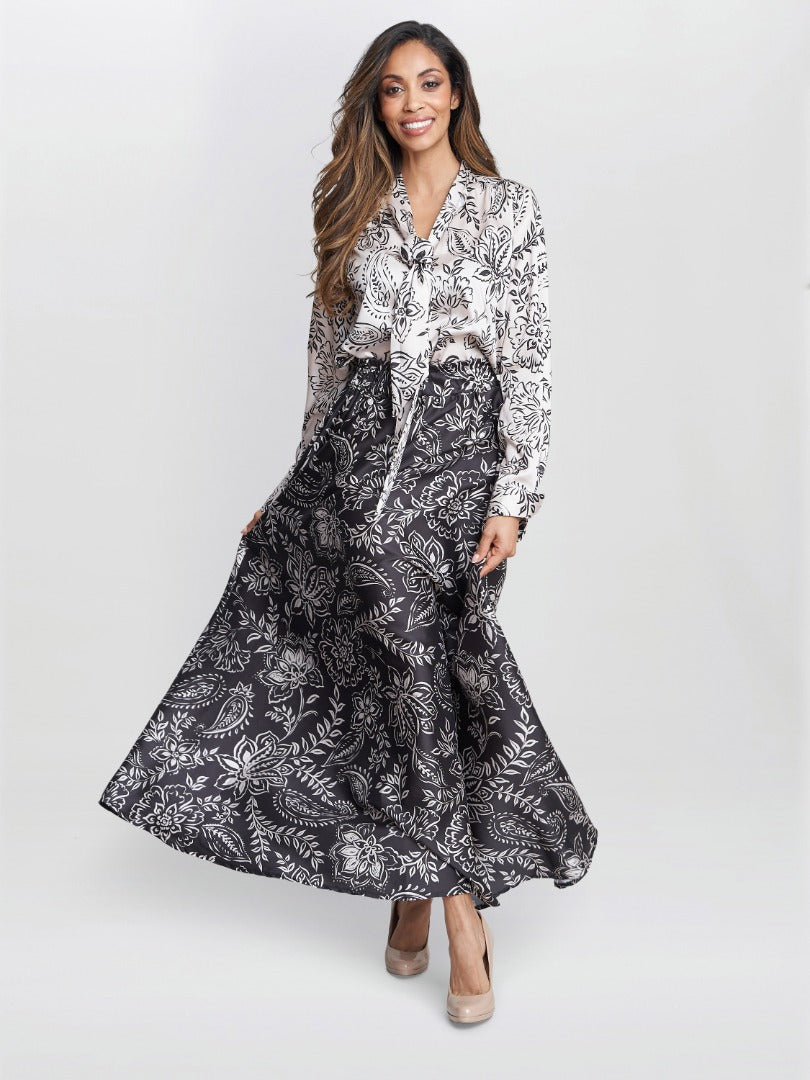  Dakota Satin Elastic Waist Skirt