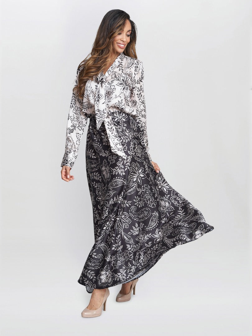  Dakota Satin Elastic Waist Skirt