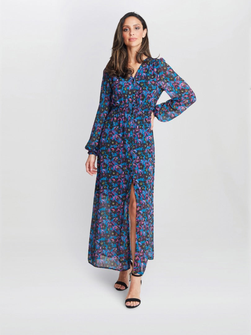  Judy Button Dwon Long Sleeve Dress