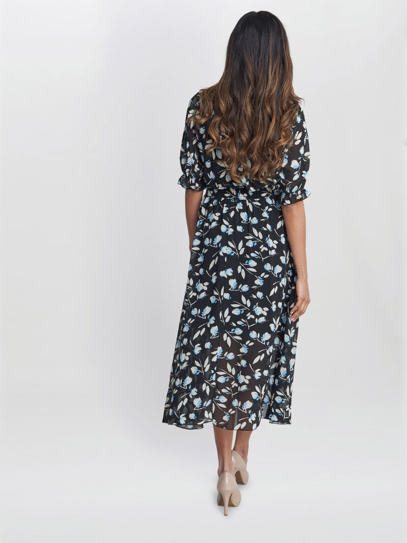  Mimi Godet Pussy Bow Dress