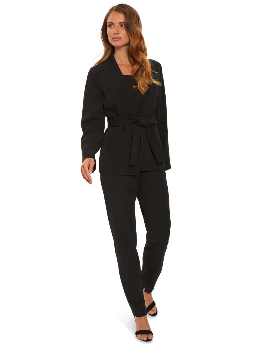  Linete Moss Crepe Tie Jacket