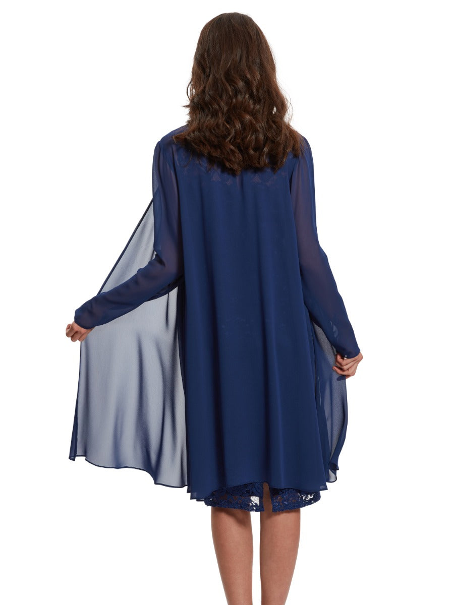  Long Chiffon Jacket