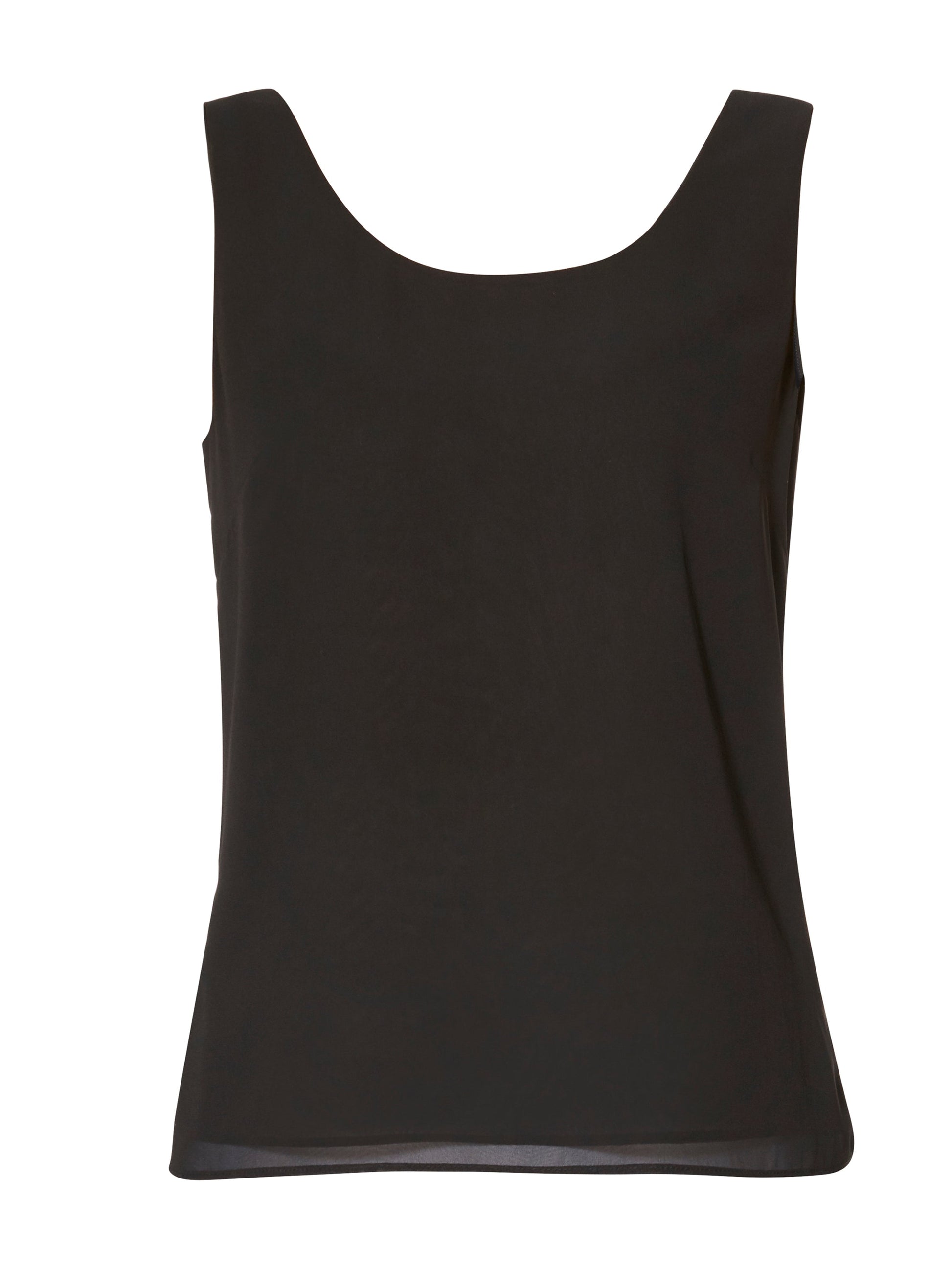  Black Double Layer Chiffon Cami