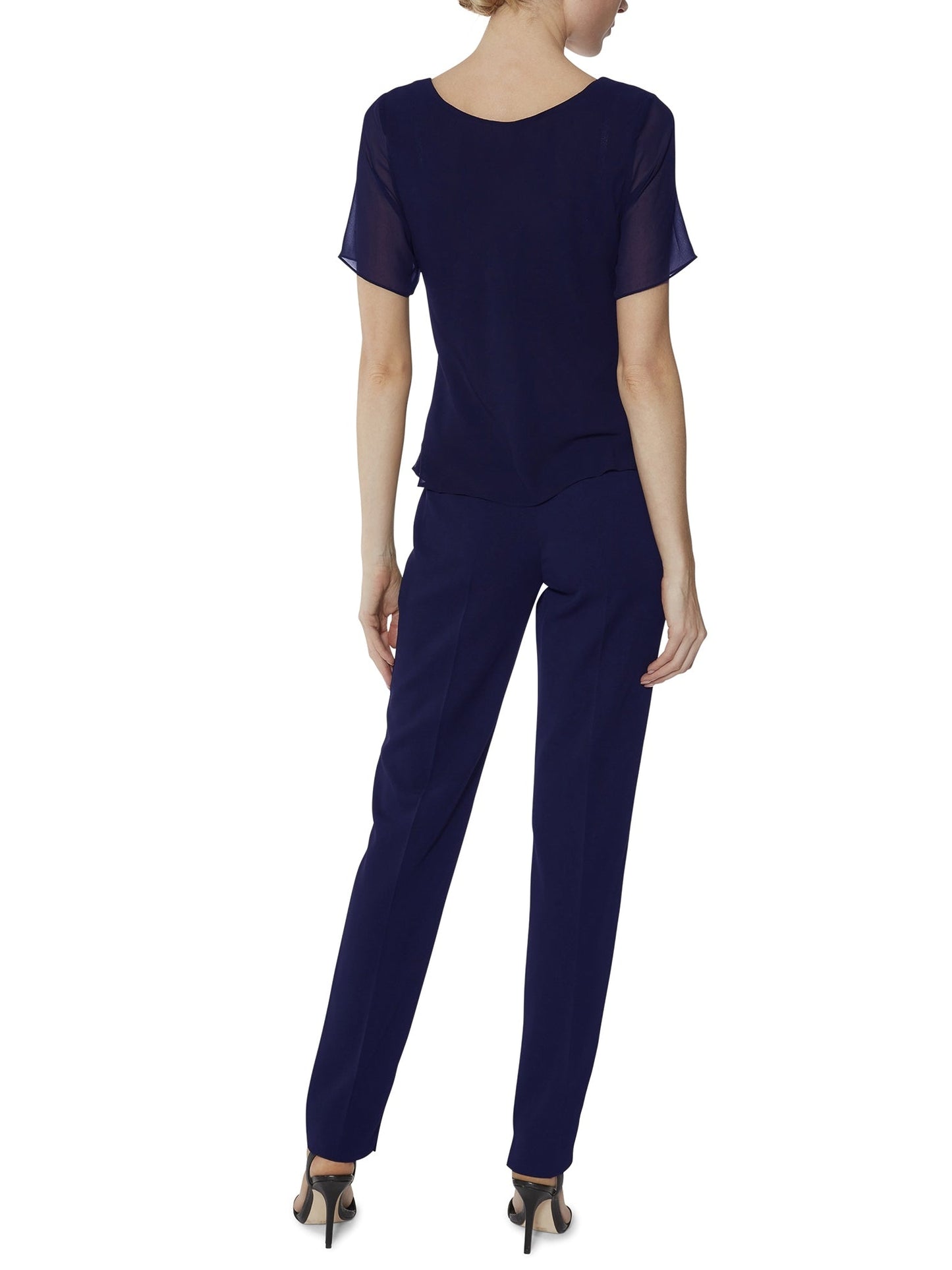  Moss Crepe Trouser With Hem Split
