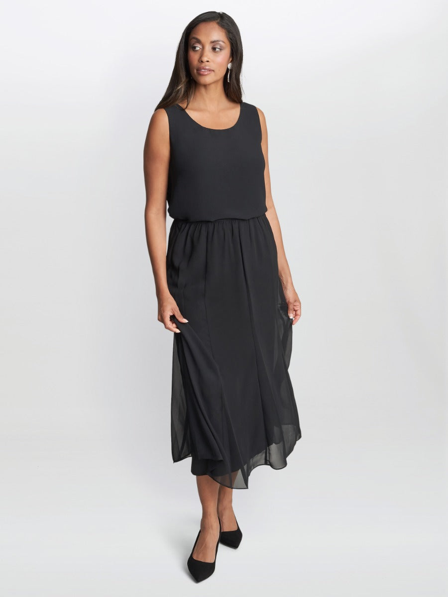  Annalise Flowing Chiffon Midi Skirt