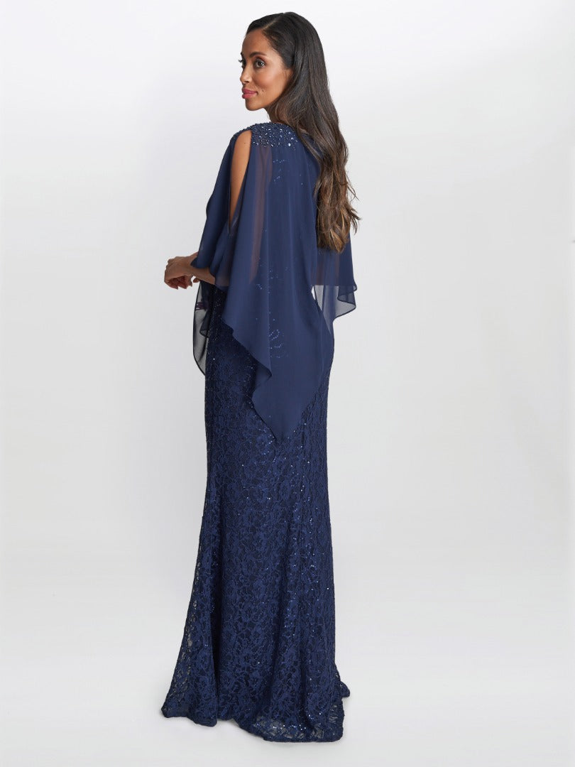  Ginger Sequin Lace Dress With Chiffon Dress