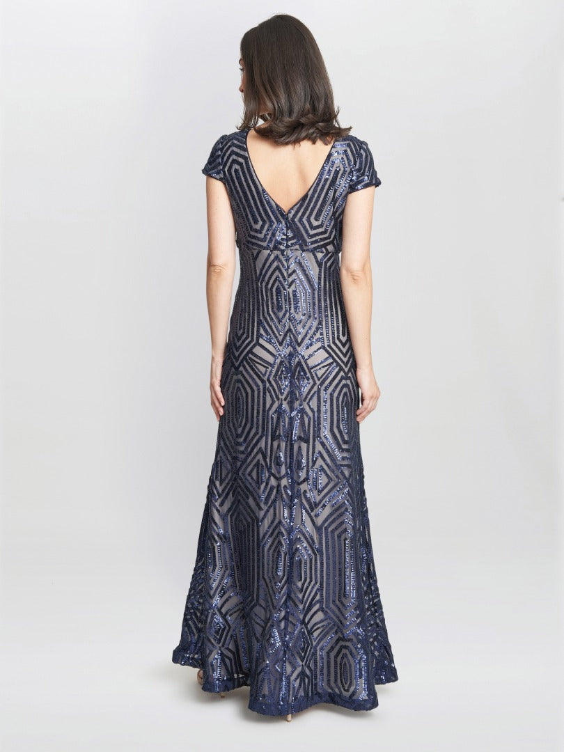 Marcia Sequin Contrast Gown
