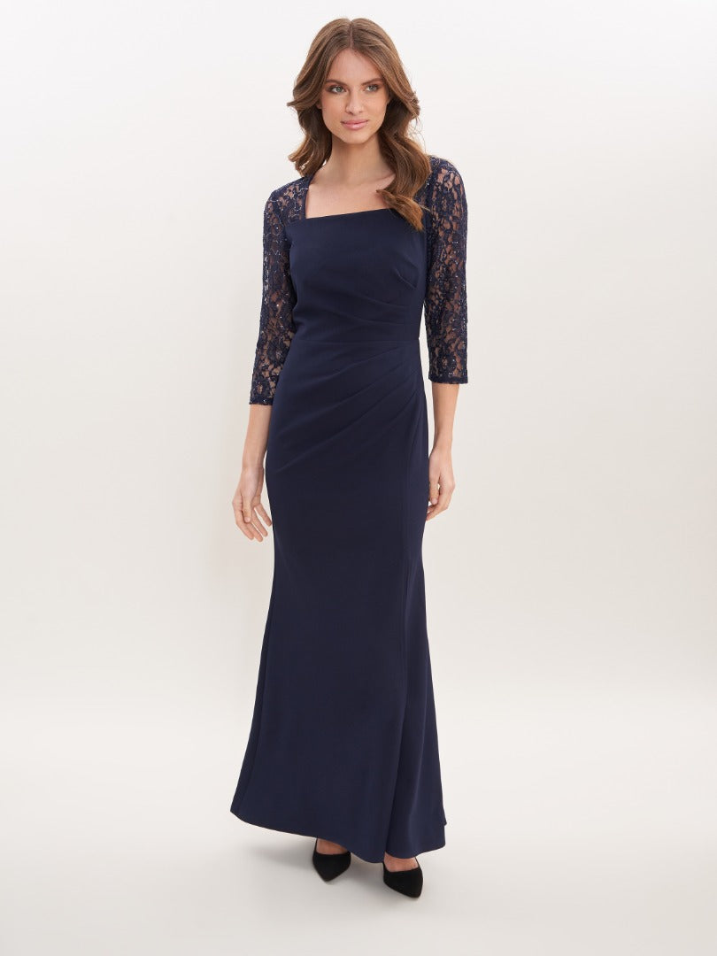  Una Maxi Dress With Lace Sleeves