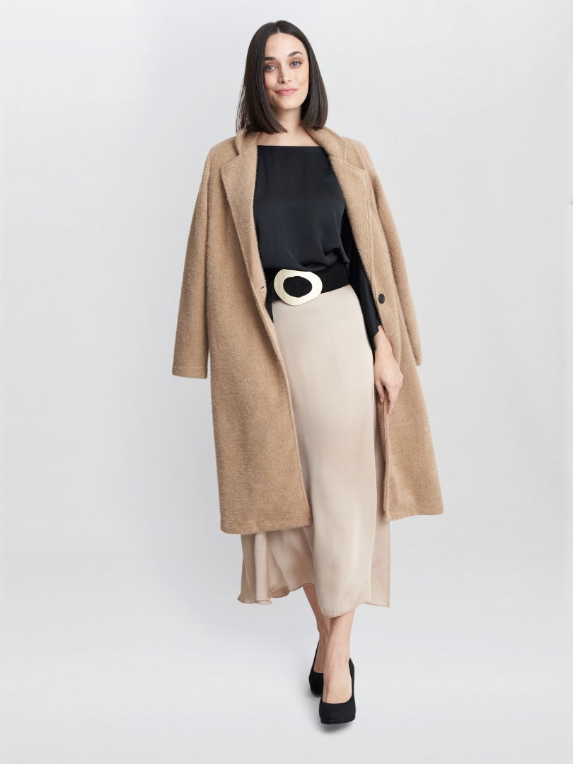  Candace Washed Satin Pull On Skirt
