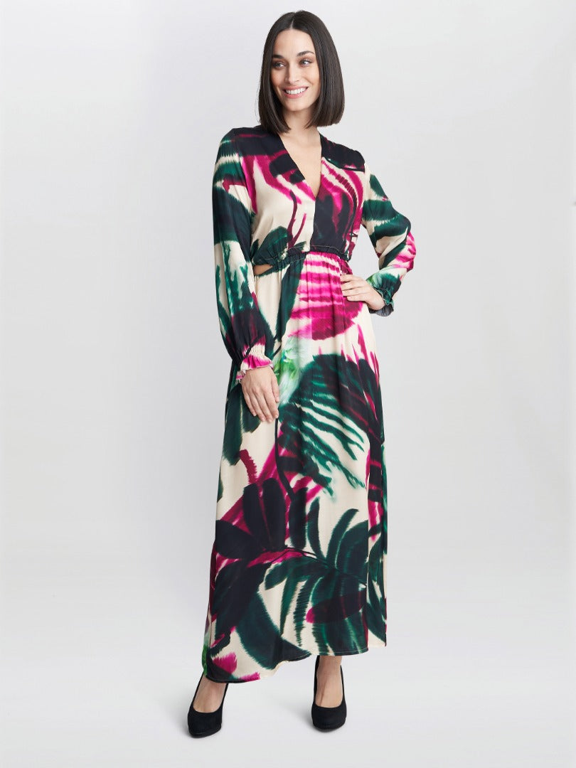  Israella Print Cut-Out Dress