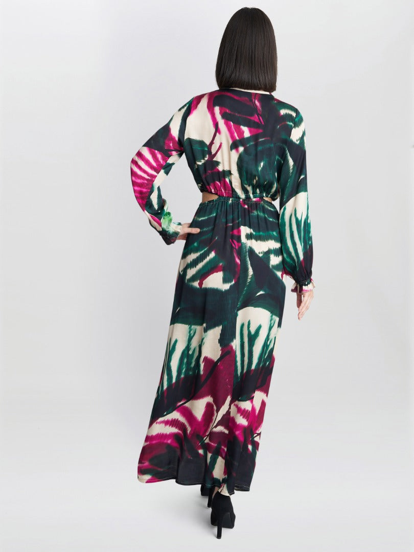  Israella Print Cut-Out Dress