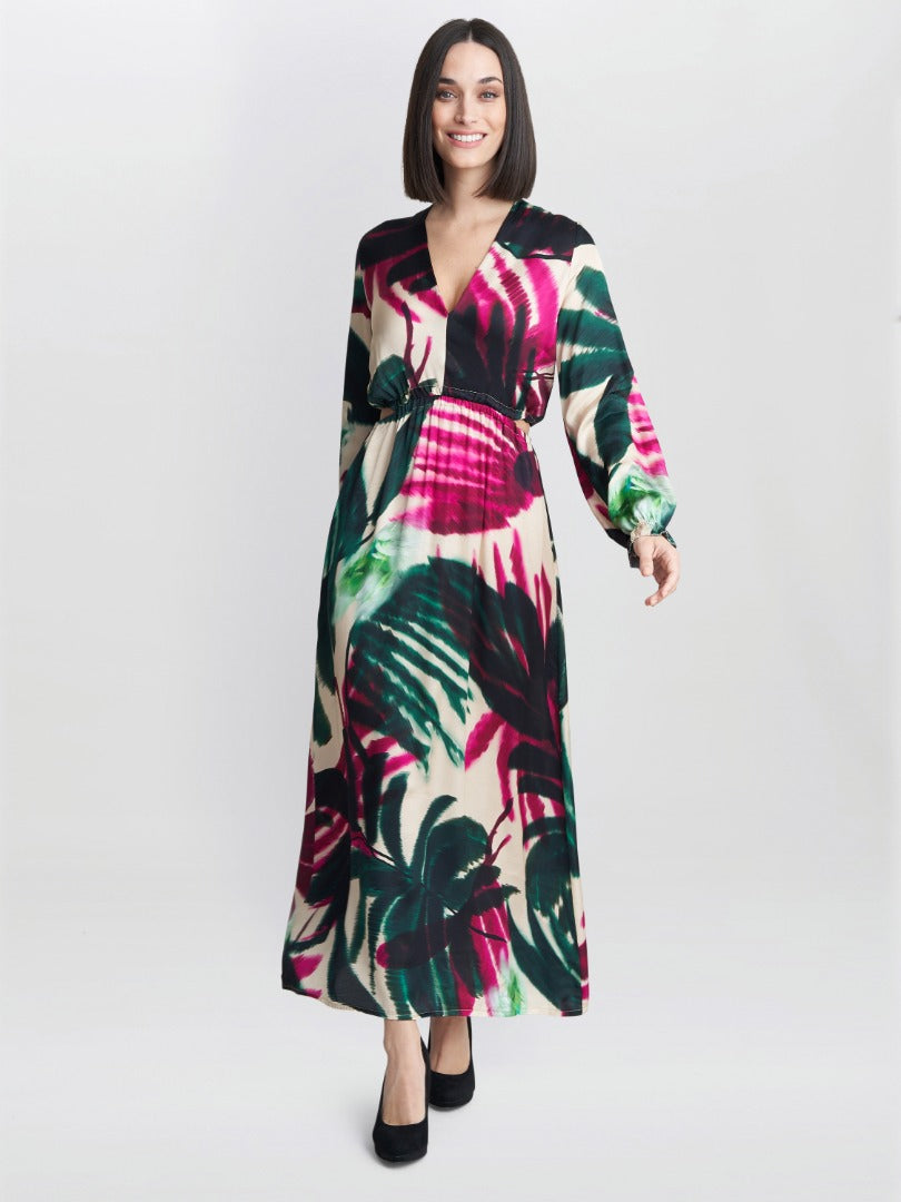  Israella Print Cut-Out Dress
